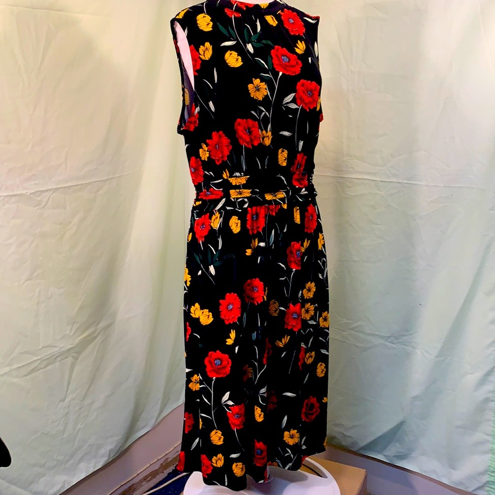 Leota flower print sleeveless dress
